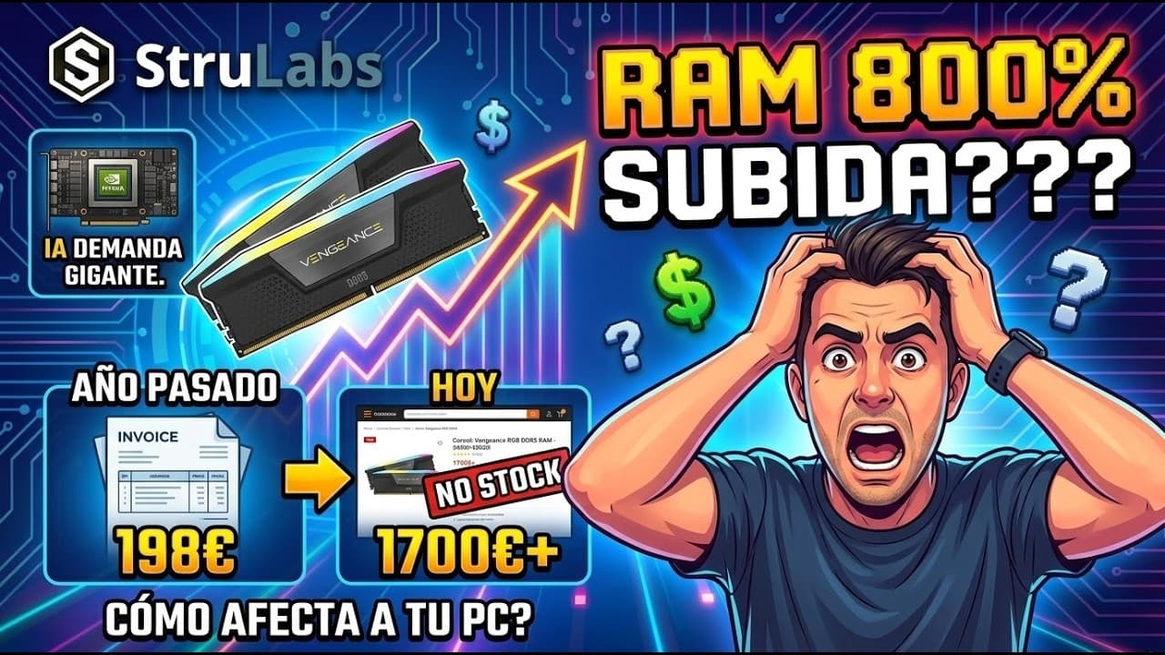 Por qué la RAM está subiendo tanto (y cómo afecta a tu próximo PC)