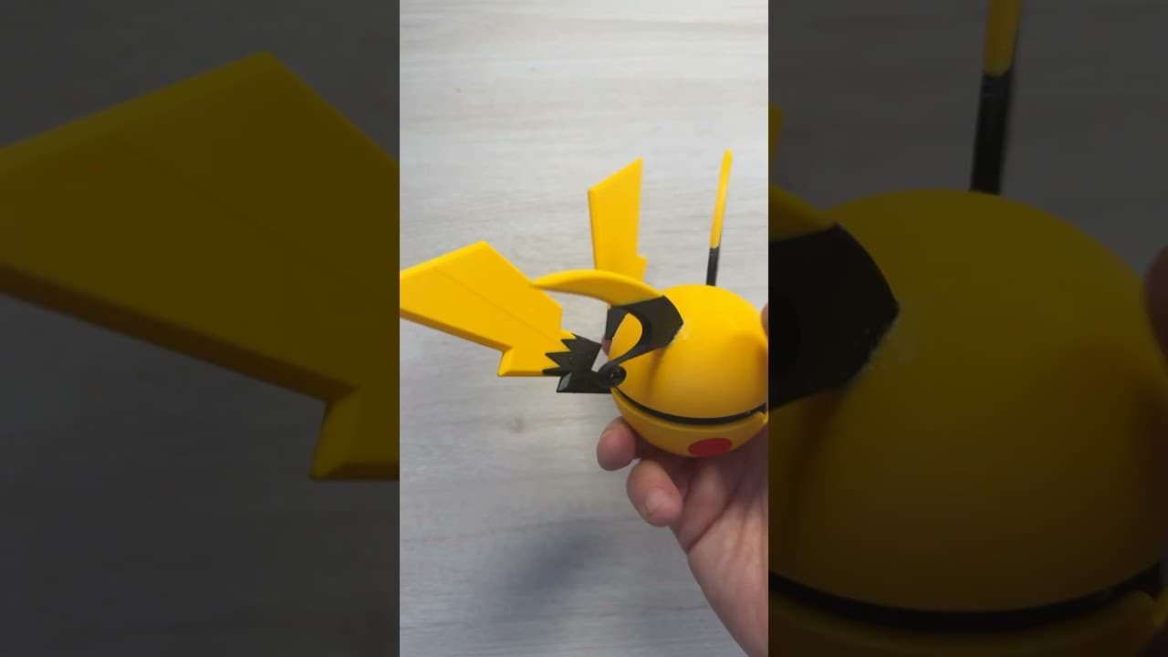 Pokéball de Mega Raichu X 3D ¡pieza a pieza! 🟠⚡ #shorts